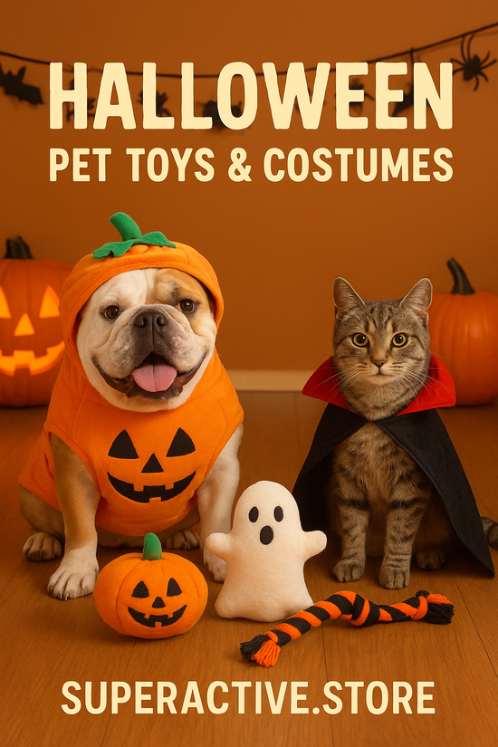 🐾 Spooky Fun for Your Furry Friends: Explore SuperActive’s Halloween Pet Toys & Costume Collection